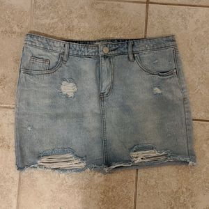 Denim mini skirt